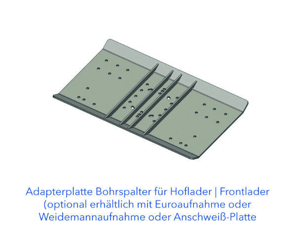 Adaplerplatte Hoflader Frontlader für Bohrspalter Binderberger