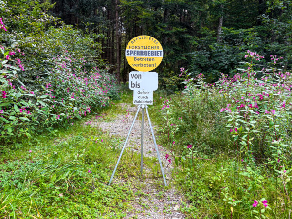 Forstschild “Sperrgebiet“