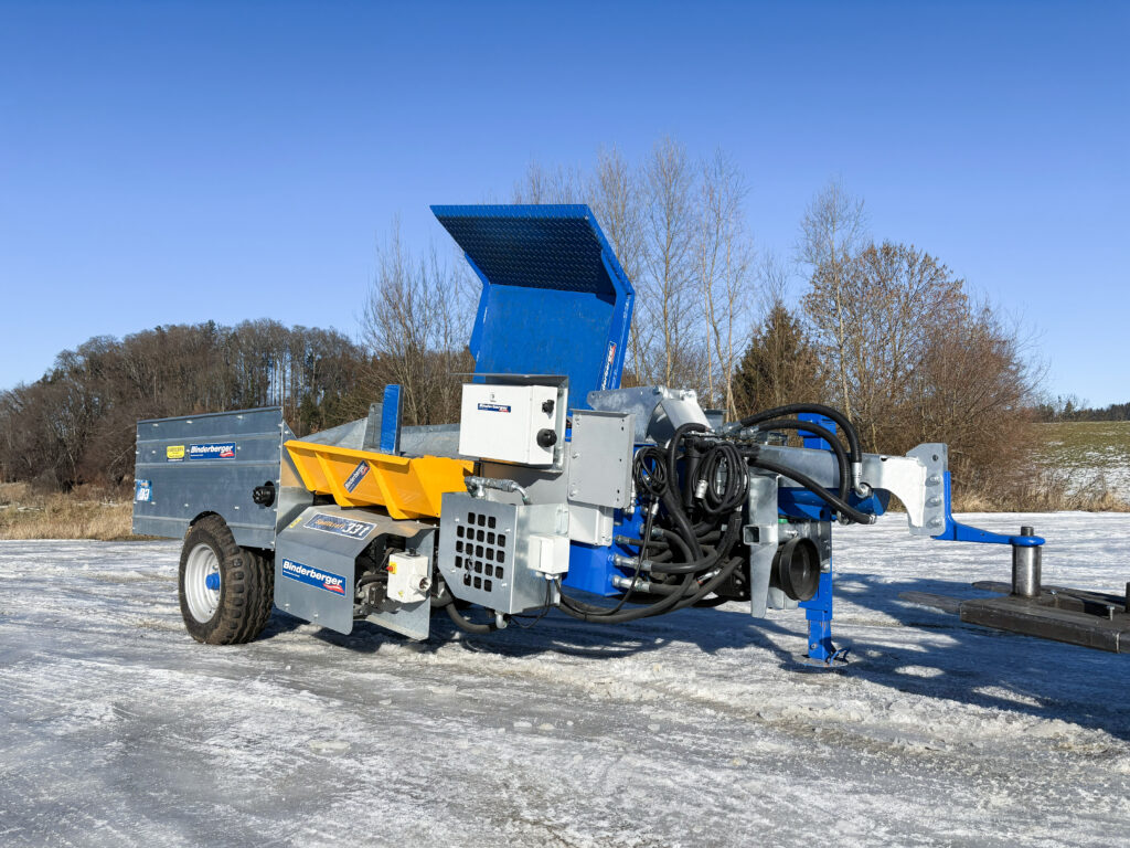 Liegendspalter GI33 mit Rückhol- und Abtransport-Kettenband​ - Binderberger -Gebraucht und Vorführmaschinen